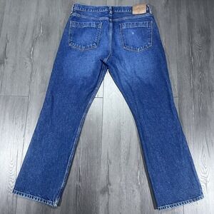 Harley Davidson Jeans Mens 36x32 Heavy Duty BootCut MED‎ Wash Heavy Denim Moto